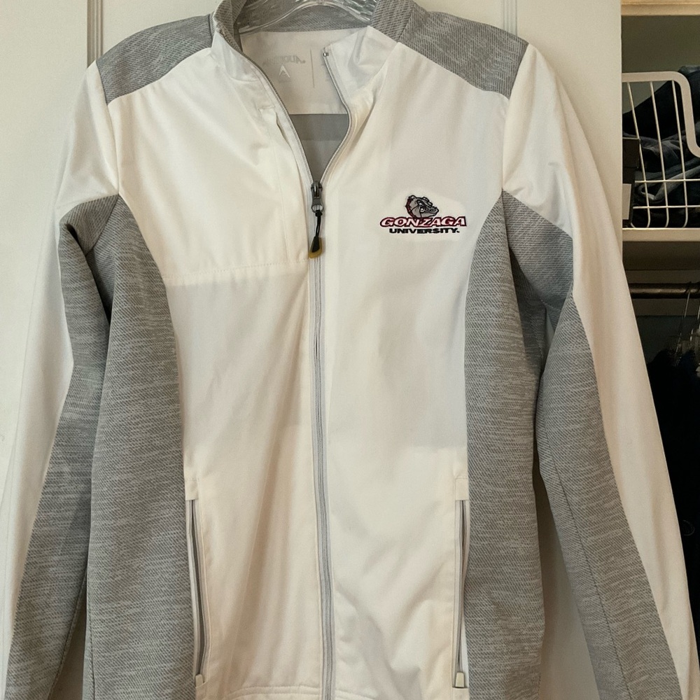 Antigua Gonzaga White and Gray Women's Jacket
